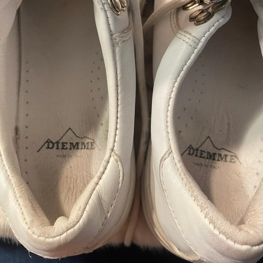 Diemme Marostica White Leather Sneakers Platform Lace Up Italy Fashion‎ Size 38